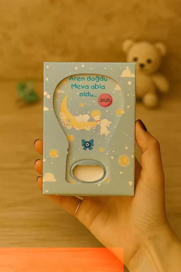 Kutulu Balon Açacak Magnet – Yeni Doğan, Baby Shower, Doğum Günü, Diş Buğdayı Hediyesi