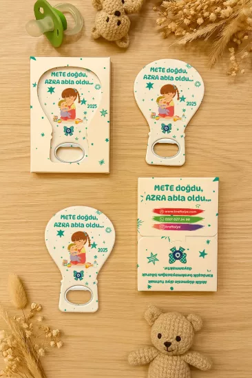 Kutulu Balon Açacak Magnet – Yeni Doğan, Baby Shower, Doğum Günü, Diş Buğdayı Hediyesi