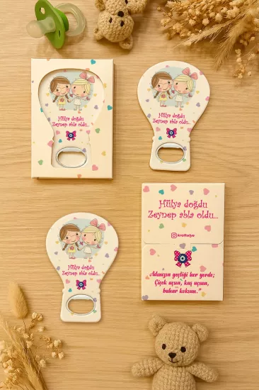 Kutulu Balon Açacak Magnet – Yeni Doğan, Baby Shower, Doğum Günü, Diş Buğdayı Hediyesi