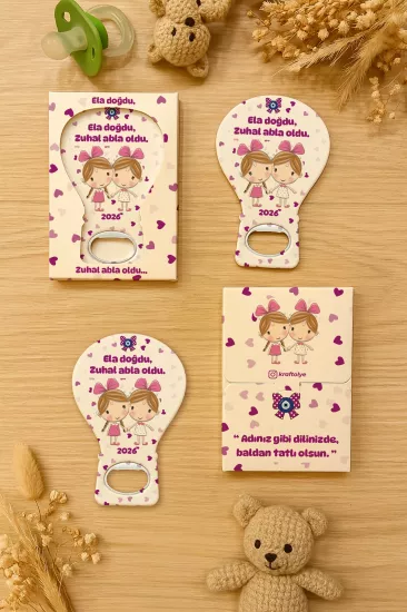 Kutulu Balon Açacak Magnet – Yeni Doğan, Baby Shower, Doğum Günü, Diş Buğdayı Hediyesi