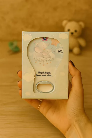 Kutulu Balon Açacak Magnet – Yeni Doğan, Baby Shower, Doğum Günü, Diş Buğdayı Hediyesi