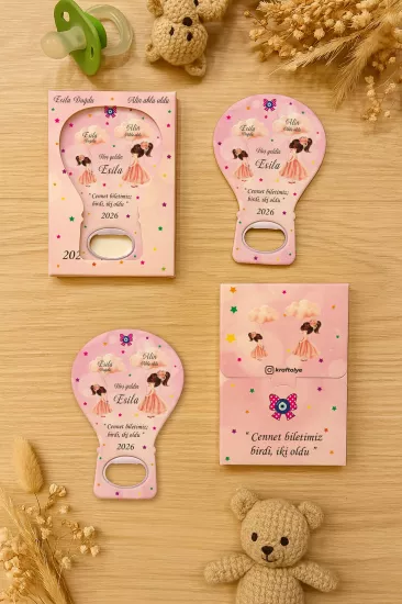 Kutulu Balon Açacak Magnet – Yeni Doğan, Baby Shower, Doğum Günü, Diş Buğdayı Hediyesi
