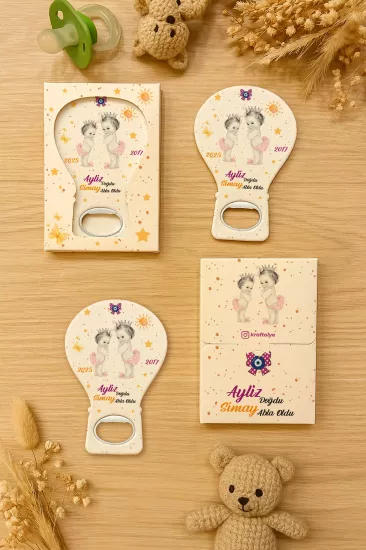 Kutulu Balon Açacak Magnet – Yeni Doğan, Baby Shower, Doğum Günü, Diş Buğdayı Hediyesi