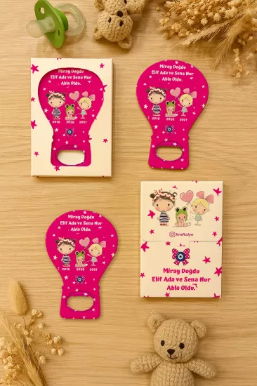 Kutulu Balon Açacak Magnet – Yeni Doğan, Baby Shower, Doğum Günü, Diş Buğdayı Hediyesi