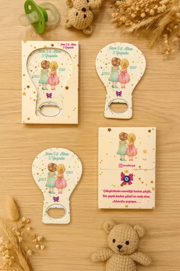 Kutulu Balon Açacak Magnet – Yeni Doğan, Baby Shower, Doğum Günü, Diş Buğdayı Hediyesi