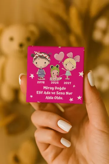 Metal Kutuda Karton Kutulu Madlen Çikolata | Yeni Doğan, Baby Shower, Doğum Günü, Diş Buğdayı Hediyesi