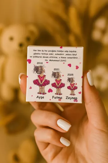 Metal Kutuda Karton Kutulu Madlen Çikolata | Yeni Doğan, Baby Shower, Doğum Günü, Diş Buğdayı Hediyesi