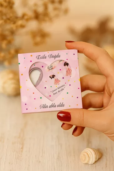 Yeni Doğan, Baby Shower ve Doğum Günü Kutulu Kalp Açacak Magnet