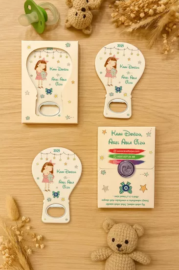 Mühürlü Kutulu Balon Açacak Magnet – Yeni Doğan, Doğum Günü, Baby Shower, Diş Buğdayı Hediyesi