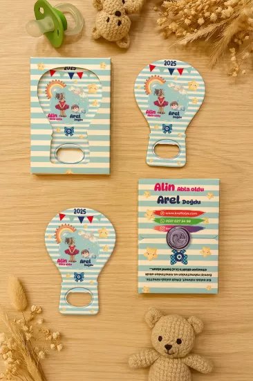 Mühürlü Kutulu Balon Açacak Magnet – Yeni Doğan, Doğum Günü, Baby Shower, Diş Buğdayı Hediyesi