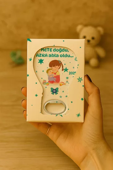 Mühürlü Kutulu Balon Açacak Magnet – Yeni Doğan, Doğum Günü, Baby Shower, Diş Buğdayı Hediyesi
