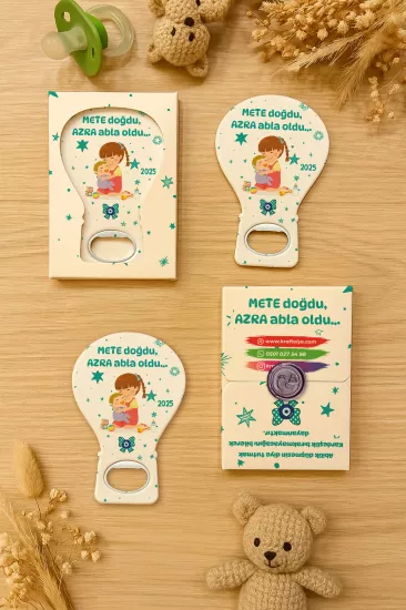 Mühürlü Kutulu Balon Açacak Magnet – Yeni Doğan, Doğum Günü, Baby Shower, Diş Buğdayı Hediyesi