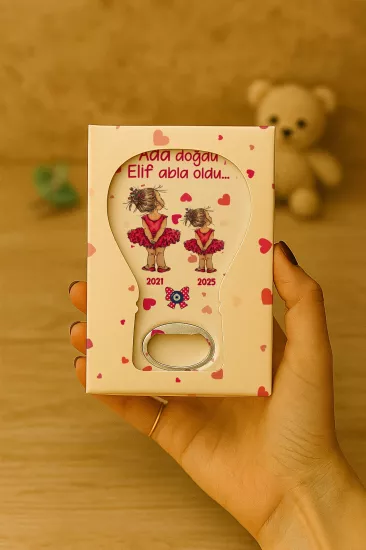 Mühürlü Kutulu Balon Açacak Magnet – Yeni Doğan, Doğum Günü, Baby Shower, Diş Buğdayı Hediyesi