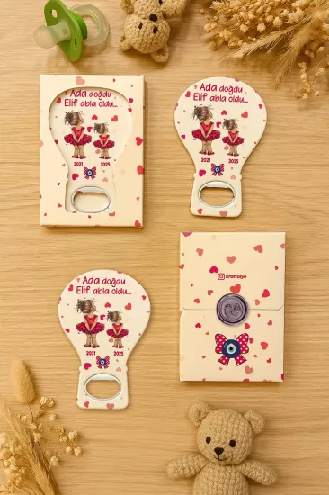 Mühürlü Kutulu Balon Açacak Magnet – Yeni Doğan, Doğum Günü, Baby Shower, Diş Buğdayı Hediyesi