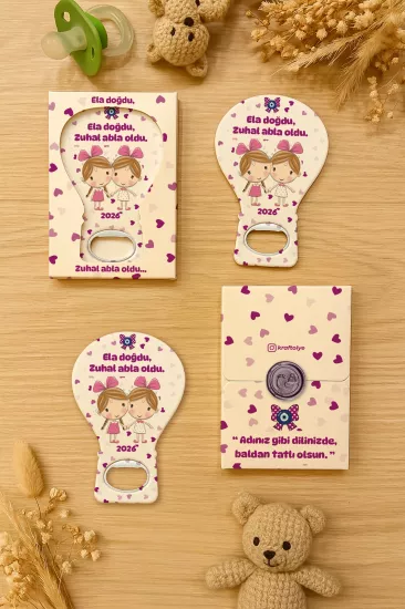 Mühürlü Kutulu Balon Açacak Magnet – Yeni Doğan, Doğum Günü, Baby Shower, Diş Buğdayı Hediyesi