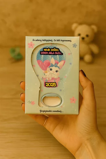 Mühürlü Kutulu Balon Açacak Magnet – Yeni Doğan, Doğum Günü, Baby Shower, Diş Buğdayı Hediyesi