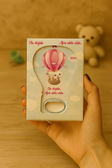 Mühürlü Kutulu Balon Açacak Magnet – Yeni Doğan, Doğum Günü, Baby Shower, Diş Buğdayı Hediyesi