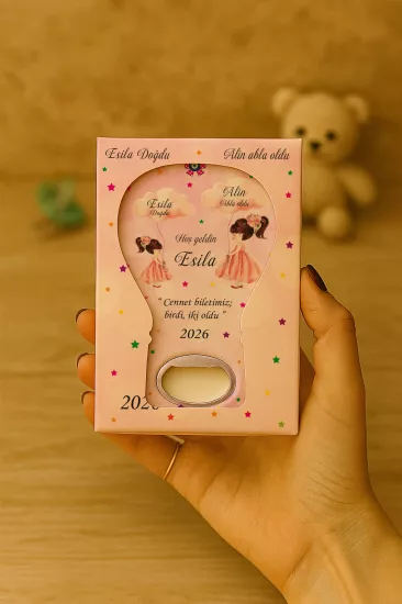 Mühürlü Kutulu Balon Açacak Magnet – Yeni Doğan, Doğum Günü, Baby Shower, Diş Buğdayı Hediyesi