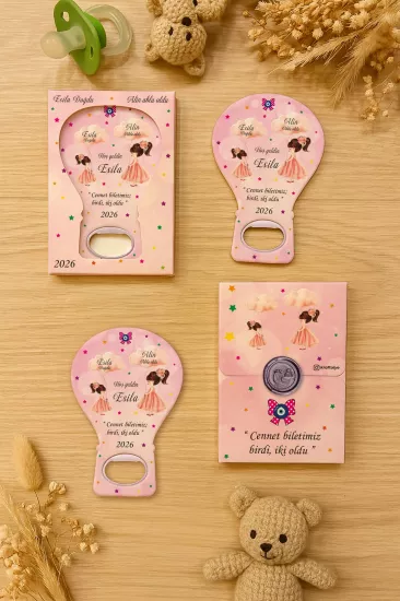 Mühürlü Kutulu Balon Açacak Magnet – Yeni Doğan, Doğum Günü, Baby Shower, Diş Buğdayı Hediyesi