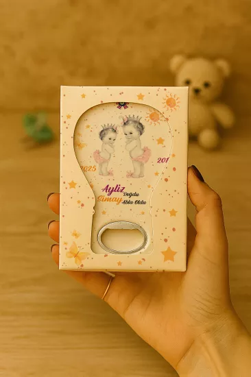 Mühürlü Kutulu Balon Açacak Magnet – Yeni Doğan, Doğum Günü, Baby Shower, Diş Buğdayı Hediyesi