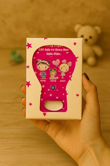 Mühürlü Kutulu Balon Açacak Magnet – Yeni Doğan, Doğum Günü, Baby Shower, Diş Buğdayı Hediyesi