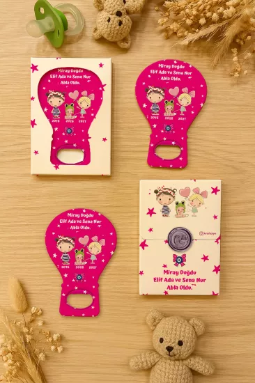 Mühürlü Kutulu Balon Açacak Magnet – Yeni Doğan, Doğum Günü, Baby Shower, Diş Buğdayı Hediyesi