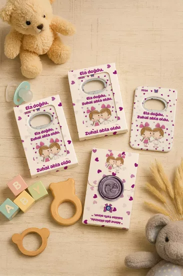 Mühürlü Açacak Magnet – Bebek Hediyesi
