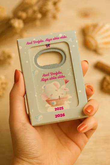 Mühürlü Açacak Magnet – Bebek Hediyesi