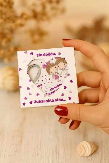 Mühürlü Kutulu Kalp Açacak Magnet | Baby Shower, Yeni Doğan ve Özel Gün Hediyesi