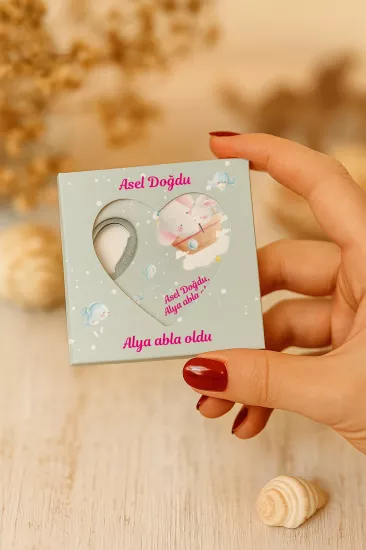 Mühürlü Kutulu Kalp Açacak Magnet | Baby Shower, Yeni Doğan ve Özel Gün Hediyesi