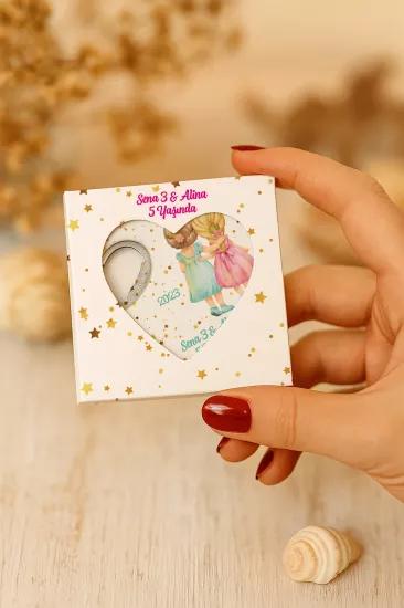 Mühürlü Kutulu Kalp Açacak Magnet | Baby Shower, Yeni Doğan ve Özel Gün Hediyesi