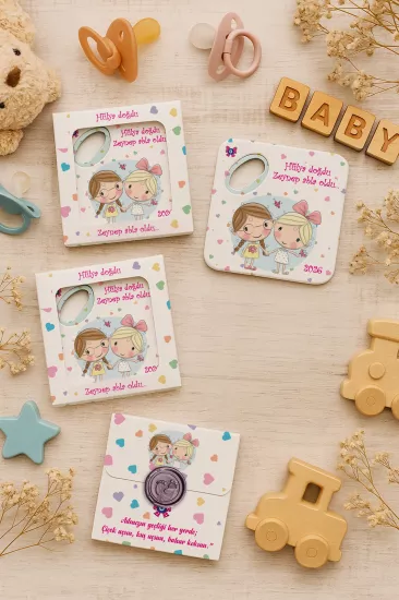 Mühürlü Kutulu Bardak Altlığı Açacak Magnet