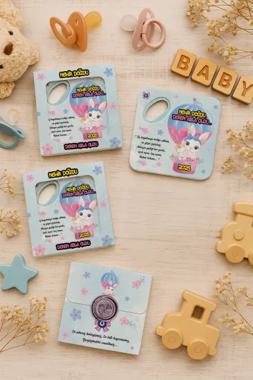Mühürlü Kutulu Bardak Altlığı Açacak Magnet