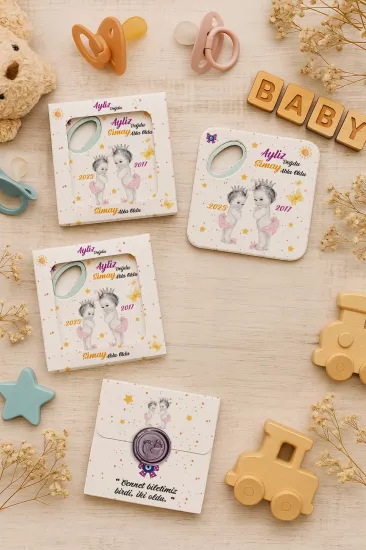 Mühürlü Kutulu Bardak Altlığı Açacak Magnet