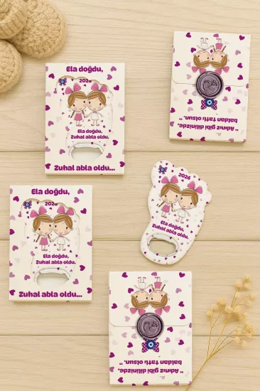 Mühürlü Ayak İzi Magnet | Bebek Hediyelikleri