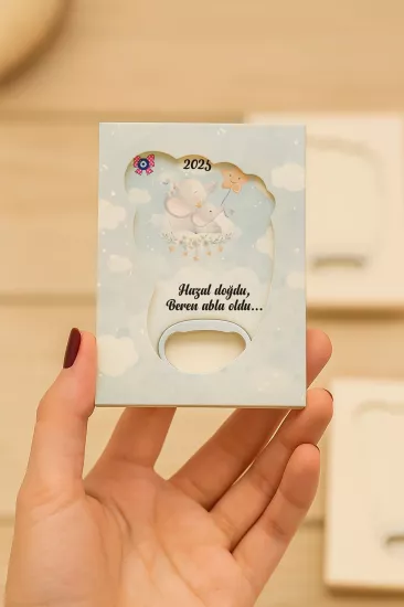 Mühürlü Ayak İzi Magnet | Bebek Hediyelikleri