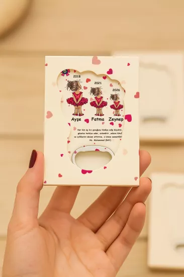 Mühürlü Ayak İzi Magnet | Bebek Hediyelikleri