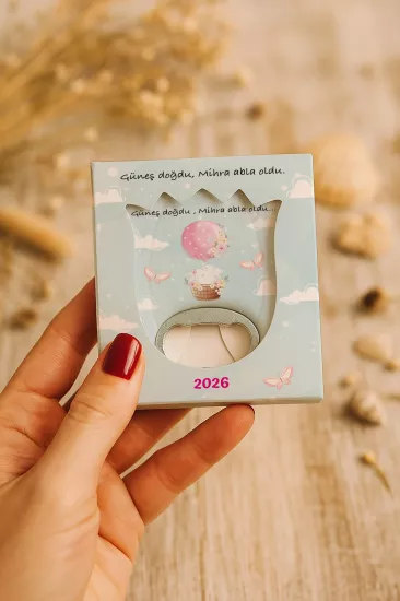 Mühürlü Kutulu Lale Açacak Magnet Hediyelik
