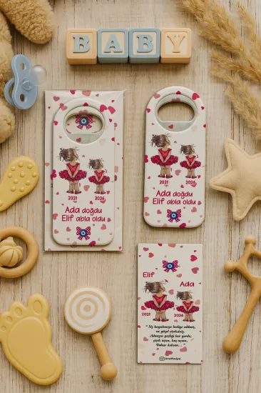 Kişiye Özel Kartlı Uzun Açacak Magnet | Bebek ve Özel Gün Hediyelikleri