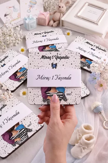 Bebek & Doğum Günü Ahşap Bardak Altlıkları