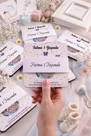 Bebek & Doğum Günü Ahşap Bardak Altlıkları