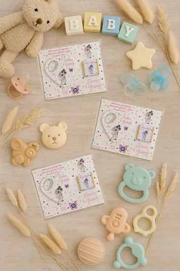 Çikolatalı Kalp Açacak Magnet | Yeni Doğan, Doğum Günü, Baby Shower Hediyesi