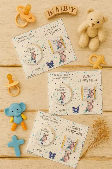 Yeni Doğan ve Baby Shower Çikolatalı Kapak Açacak Magnet Hediyelikleri