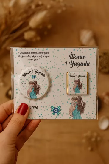 Yeni Doğan ve Baby Shower Çikolatalı Kapak Açacak Magnet Hediyelikleri
