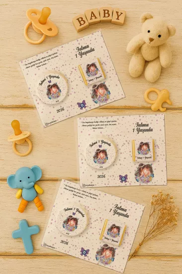 Yeni Doğan ve Baby Shower Çikolatalı Kapak Açacak Magnet Hediyelikleri