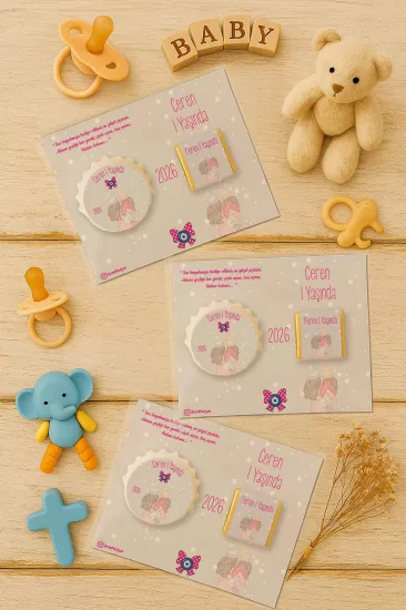 Yeni Doğan ve Baby Shower Çikolatalı Kapak Açacak Magnet Hediyelikleri