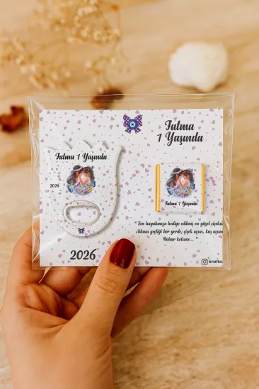 Çikolatalı Lale Açacak Magnet Hediyelik