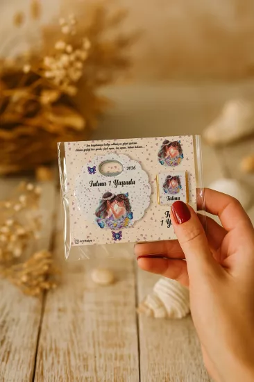 Çikolatalı Papatya Bardak Altlığı Açacak Magnet