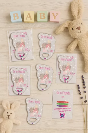 Kartlı Ayak İzi Açacak Magnet|Bebek Hediyelikleri
