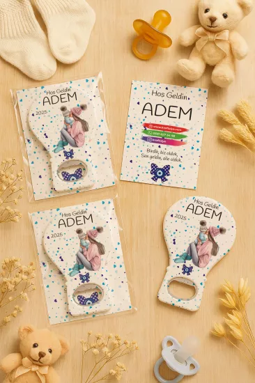 Jelatin Kartlı Bebek Hediyesi Balon Açacak Magnet | Baby Shower – Doğum Günü – Diş Buğdayı